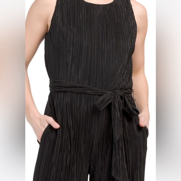 Anne Klein Black Crinkle Pleat Sleeveless Pantsuit Size 4 NEW WITH TAGS - Picture 14 of 14